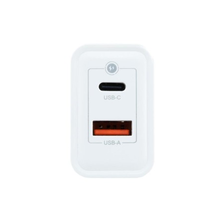Coolbox Cargador Gan 30W USB-C/USB-A PARED