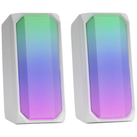 Altavoces mars gaming msrgb bt 15w blanco