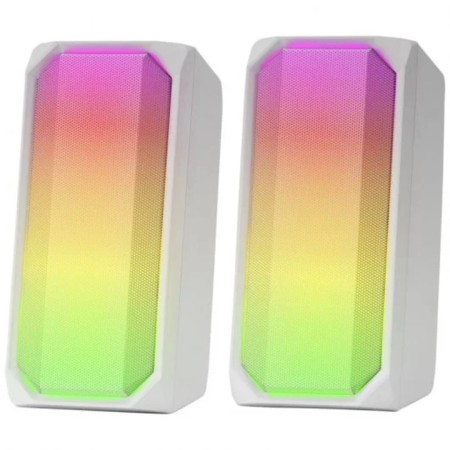 Altavoces mars gaming msrgb bt 15w blanco