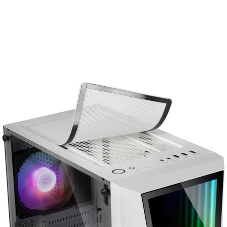 Caja ordenador mars gaming mc777w blanco atx 1 x usb 3.0 2 x usb 2.0 2 x 120mm frgb