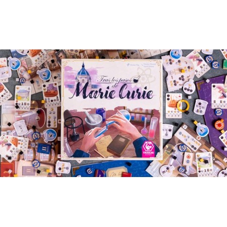 Juego de mesa tras los pasos de marie curie