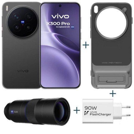 Smartphone Vivo X300 Pro 16GB/ 512GB/ 6.78″/ 5G/ Negro + Kit fotográfico Vivo X300 Pro