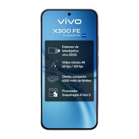 Smartphone Vivo X300 FE 12GB/ 512GB/ 6.31″/ 5G/ Negro/ Incluye Extensor Teleobjetivo