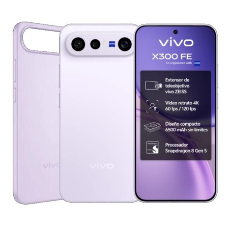 Smartphone Vivo X300 FE 12GB/ 512GB/ 6.31″/ 5G/ Púrpura/ Incluye Extensor Teleobjetivo