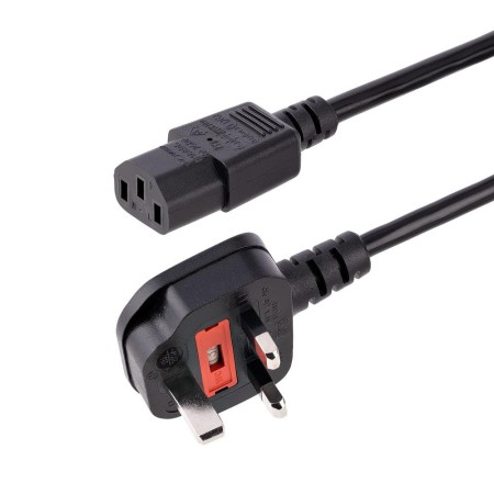 Cable bs1363 a c13 startech 3m -  macho - hembra -  negro