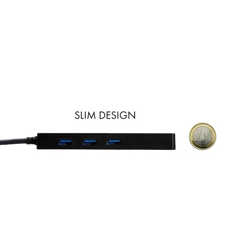 Hub i - tec usb 3.0 delgado con 3 puertos usb 3.0 y ethernet glan rj - 45