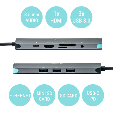 Nano docking station i - tec usb - c 4k con lan y power delivery 100w