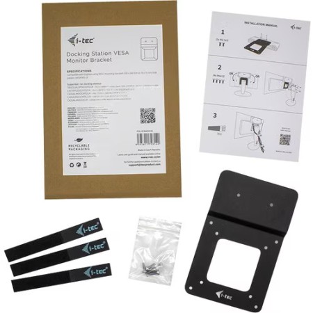 Soporte de montaje i - tec para base de conexion - monitor - tv - 75 x 75 - 100 x 100 - metalico