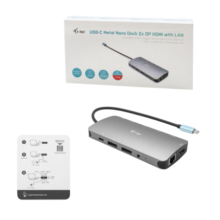 Nano docking station i - tec usb - c 3x fhd con hdmi - 2x displayport + lan power delivery 100w