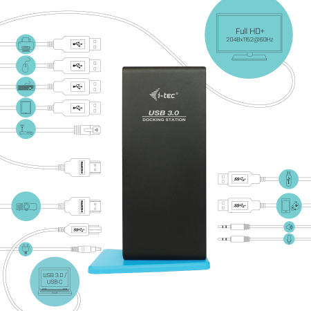 Docking station universal i - tec usb 3.0 - usb - c 2x hdmi