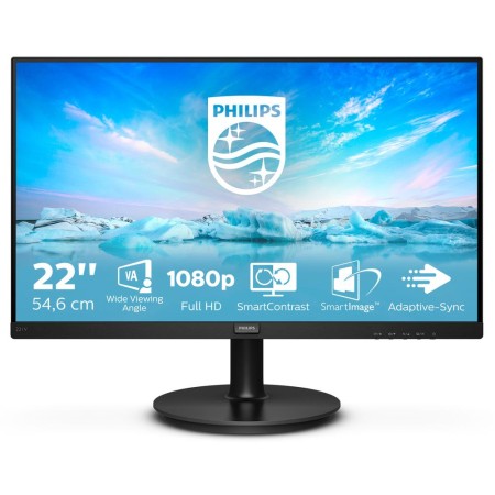 Monitor Philips V-Line 221V8 21.5″/ Full HD/ Negro
