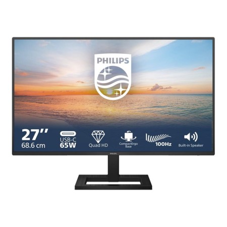 Monitor Profesional Philips 27E1N1600AE 27″/ QHD/ Multimedia/ Regulable en altura/ Negro