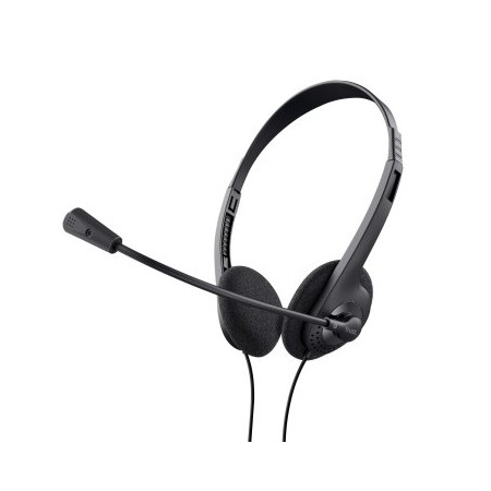 Auriculares Trust Primo Chat/ con Micrófono/ Jack 3.5/ Negros