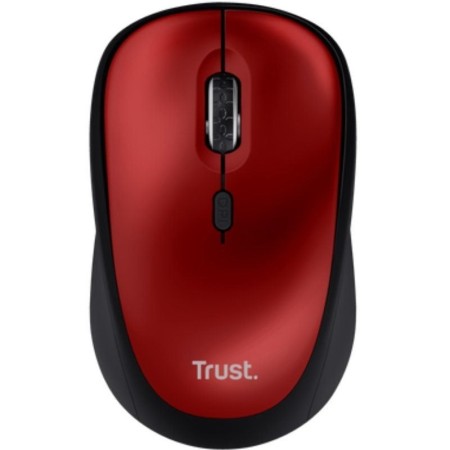 Ratón Mini Inalámbrico Trust Yvi+ Silent/ Hasta 1600 DPI/ Rojo