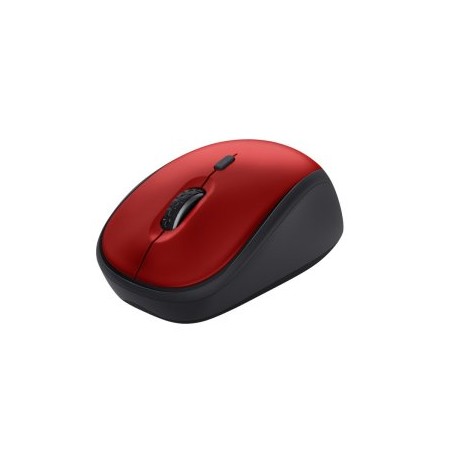 Ratón Mini Inalámbrico Trust Yvi+ Silent/ Hasta 1600 DPI/ Rojo