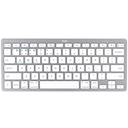 Teclado Compacto Inalámbrico Trust 24654/ Plata