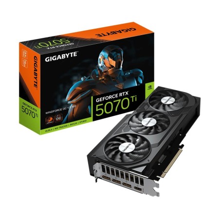 Tarjeta grafica gigabyte rtx 5070 ti windforce oc v2 16gb gddr7 -  3x dp -  1x hdmi pci express 5.0