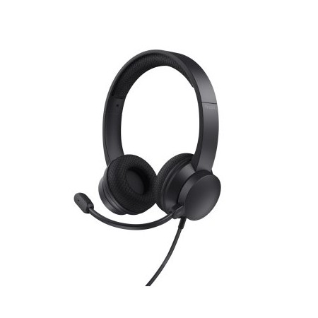 Auriculares Trust Ayda/ con Micrófono/ USB/ Negros