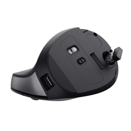 Ratón Vertical Inalámbrico Trust Bayo II/ Batería recargable/ Hasta 2400 DPI