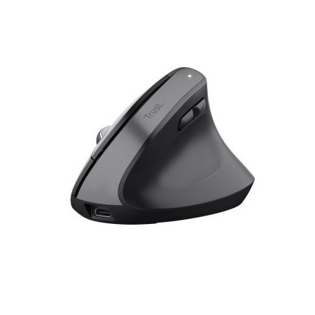 Ratón Vertical Inalámbrico Trust Bayo+/ Batería Recargable/ Hasta 2400 DPI