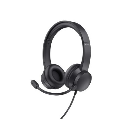 Auriculares Trust HS-150/ con Micrófono/ Jack 3.5/ Negros