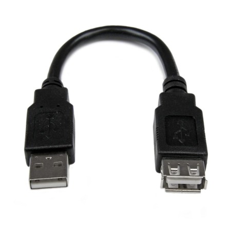 Cable usb tipo a startech 0.15m -  macho - hembra -  negro