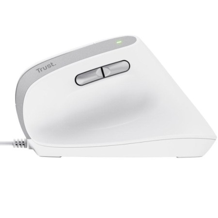 Ratón Vertical Trust Bayo II/ Hasta 2400 DPI/ Blanco