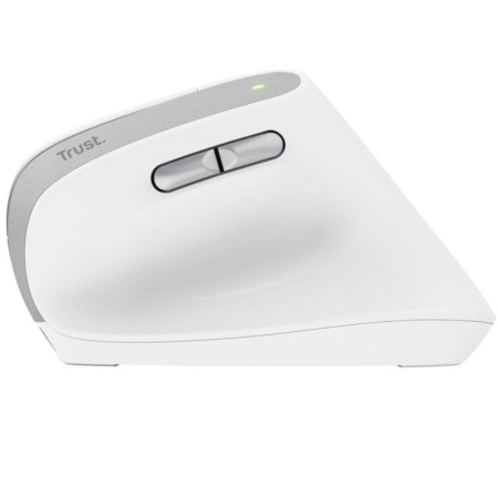 Ratón Vertical Inalámbrico Trust Bayo II/ Batería recargable/ Hasta 2400 DPI/ Blanco