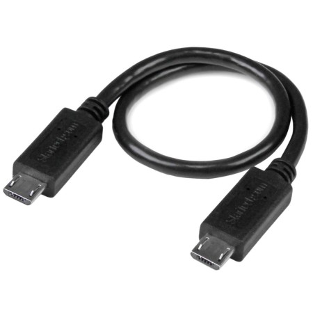 Cable micro usb startech 0.20m -  macho - macho -  negro