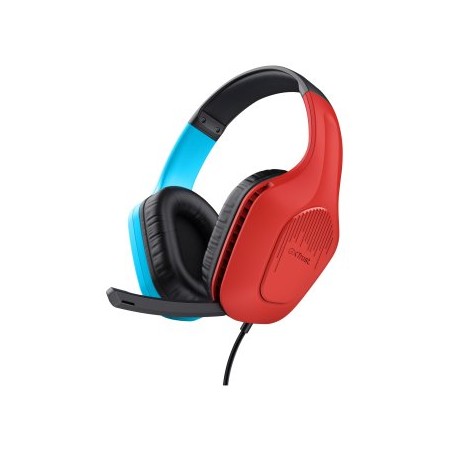 Auriculares Gaming con Micrófono Trust Gaming GXT 416S Zirox/ Jack 3.5/ Azules y Rojos