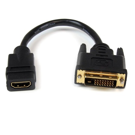 Cable dvi - d a hdmi startech 0.20m -  macho - hembra -  negro