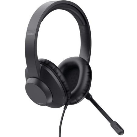 Auriculares Trust Ayda Max/ con Micrófono/ Jack 3.5/ Negros
