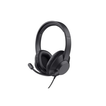 Auriculares Trust Ayda Max/ con Micrófono/ Jack 3.5/ Negros