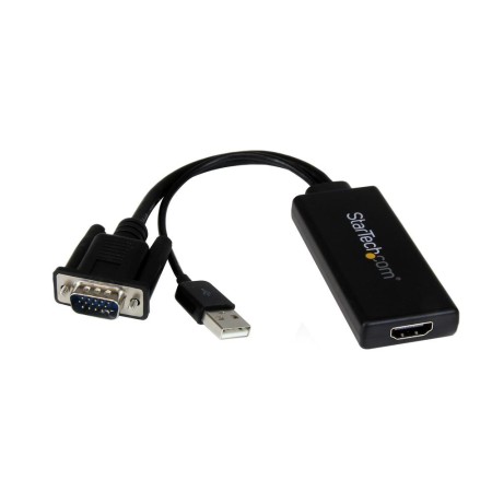 Adaptador vga a hdmi startech macho - hembra -  negro  alimentacion usb