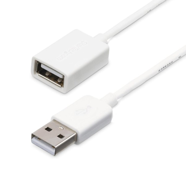 Cable usb tipo a startech 3m -  macho - hembra -  blanco