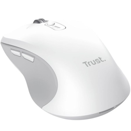 Ratón Ergonómico Inalámbrico Trust Ferro/ Hasta 3200 DPI/ Blanco