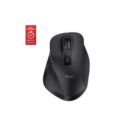 Ratón Ergonómico Inalámbrico Trust Fyda Multidispositivo/ Batería recargable/ Hasta 2400 DPI