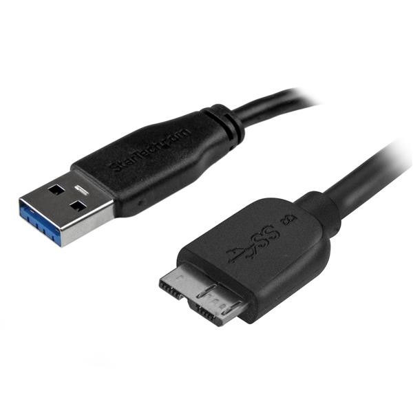 Cable usb tipo a a micro usb tipo b startech 0.5m -  macho - macho -  negro