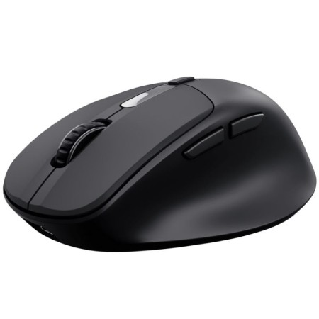 Ratón Ergonómico Inalámbrico Trust Zevo 25991/ Batería recargable/ Hasta 4000 DPI/ Negro