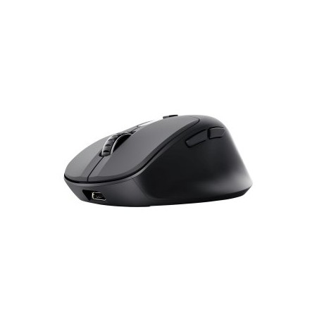 Ratón Ergonómico Inalámbrico Trust Zevo 25991/ Batería recargable/ Hasta 4000 DPI/ Negro