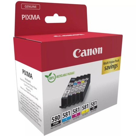 Cartucho de Tinta Original Canon PGI-580 PB + CLI-581Multipack/ Cian/ Magenta/ Amarillo/ Negro