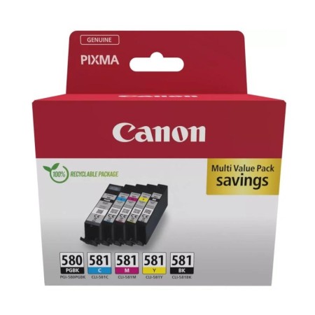 Cartucho de Tinta Original Canon PGI-580 PB + CLI-581Multipack/ Cian/ Magenta/ Amarillo/ Negro