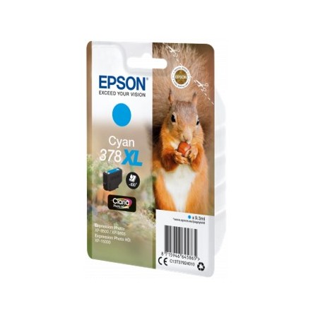 Cartucho tinta epson c13t37924010 singlepack cian 378xl claria photo hd ink ardilla