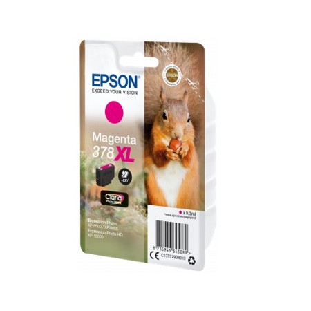 Cartucho tinta epson c13t37934010 singlepack magenta 378xl claria photo hd ink ardilla