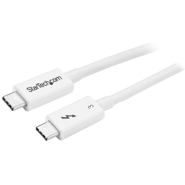 Cable usb tipo c startech 0.5m -  macho - macho -  blanco
