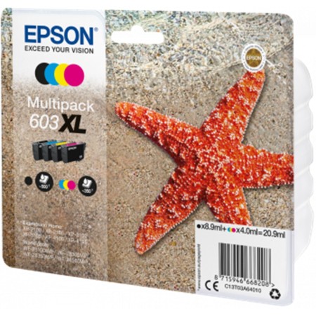 Multipack cartucho tinta epson 603xl c13t03a64010 negro - cian - amarillo - magenta - estrella de mar