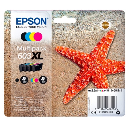Multipack cartucho tinta epson 603xl c13t03a64010 negro - cian - amarillo - magenta - estrella de mar