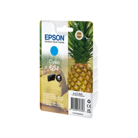 Cartucho epson 604 cian c13t10g24010 xp2200 wf - 2910 piña