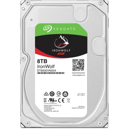 Disco Duro Seagate IronWolf NAS ST8000VN004 8TB/ 3.5″/ SATA III/ 256MB