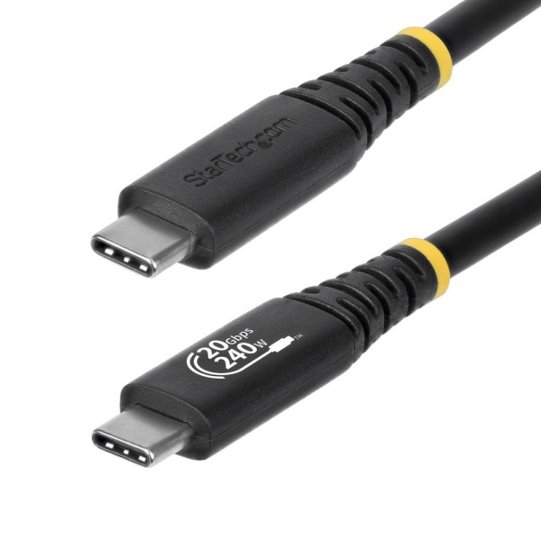 Cable usb tipo c staretch 2m -  macho - macho -  negro